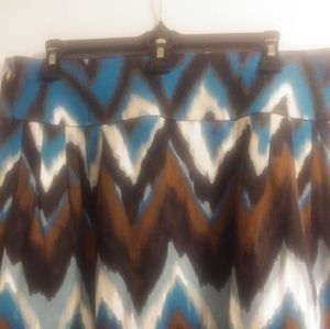 Chevron Pattern Skirt l Mini Skirt l Teal Skirt